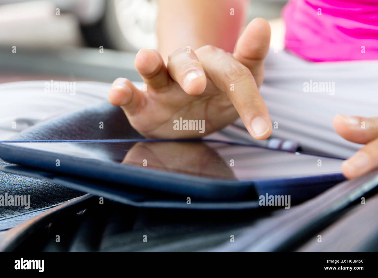 User Using Tablet people using digital tablet Stock Photo - Alamy