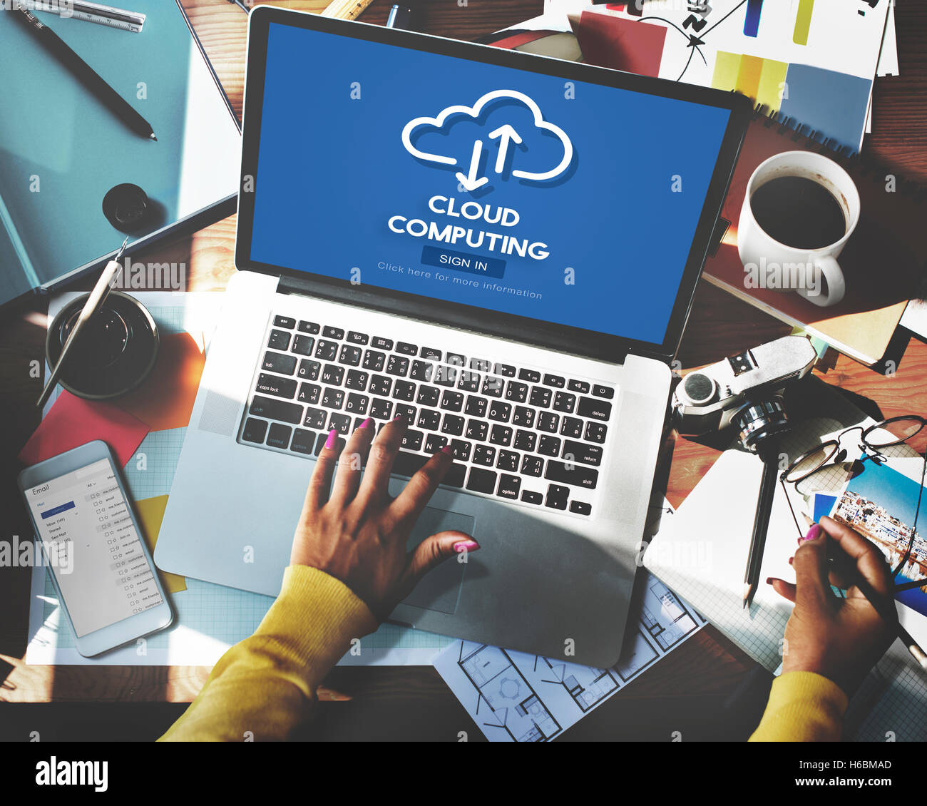 Cloud Computing Network Storage Technology Data Concept Stock Photo - Alamy