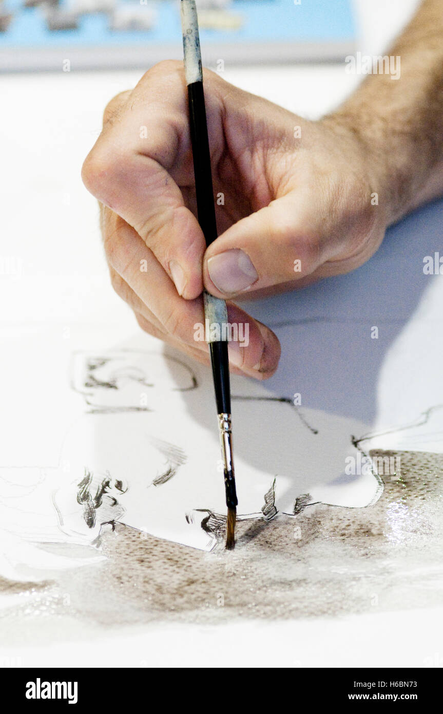 artist paintbrush drawing