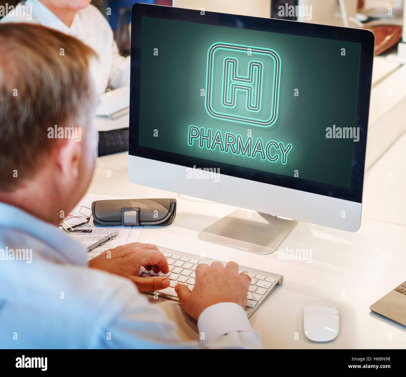 Hospital Cure Health Treatment Icon Graphic Concept Stock Photo - Alamy