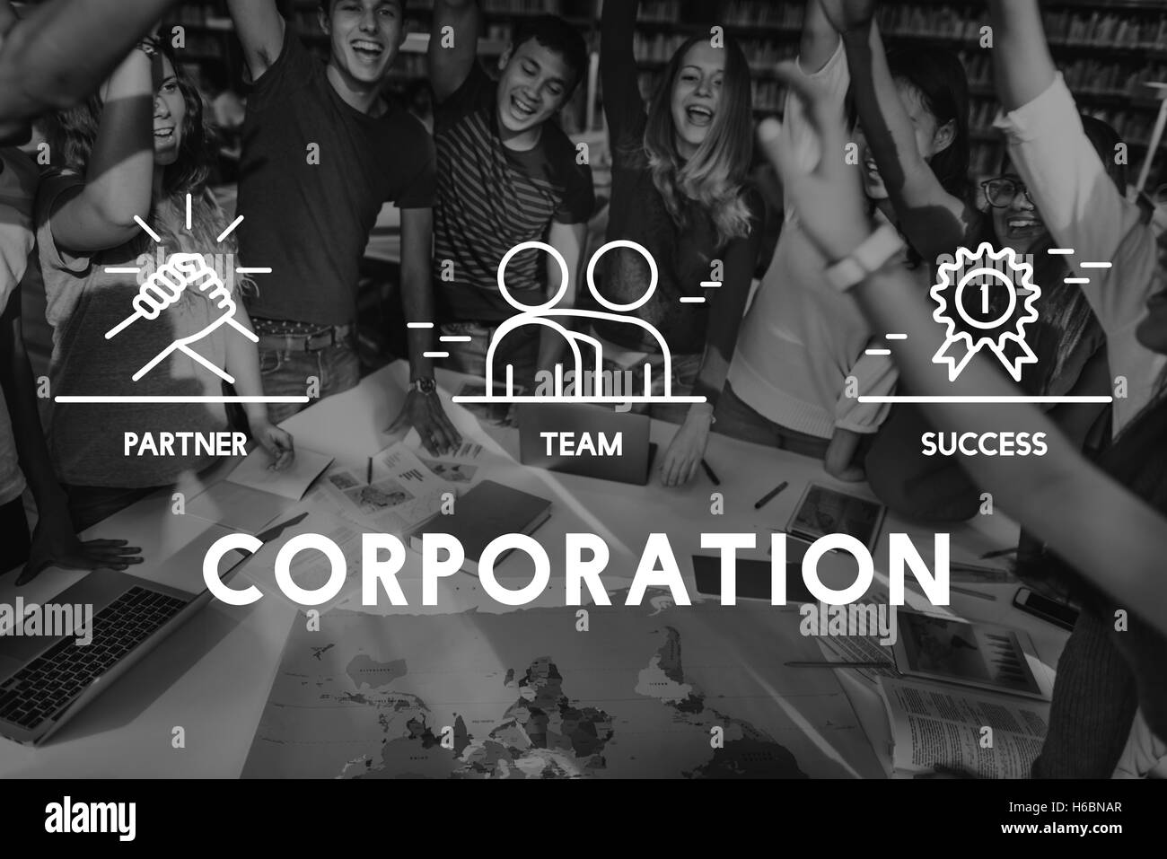 Business Collaboration Teamwork Corporation Concept Stock Photo