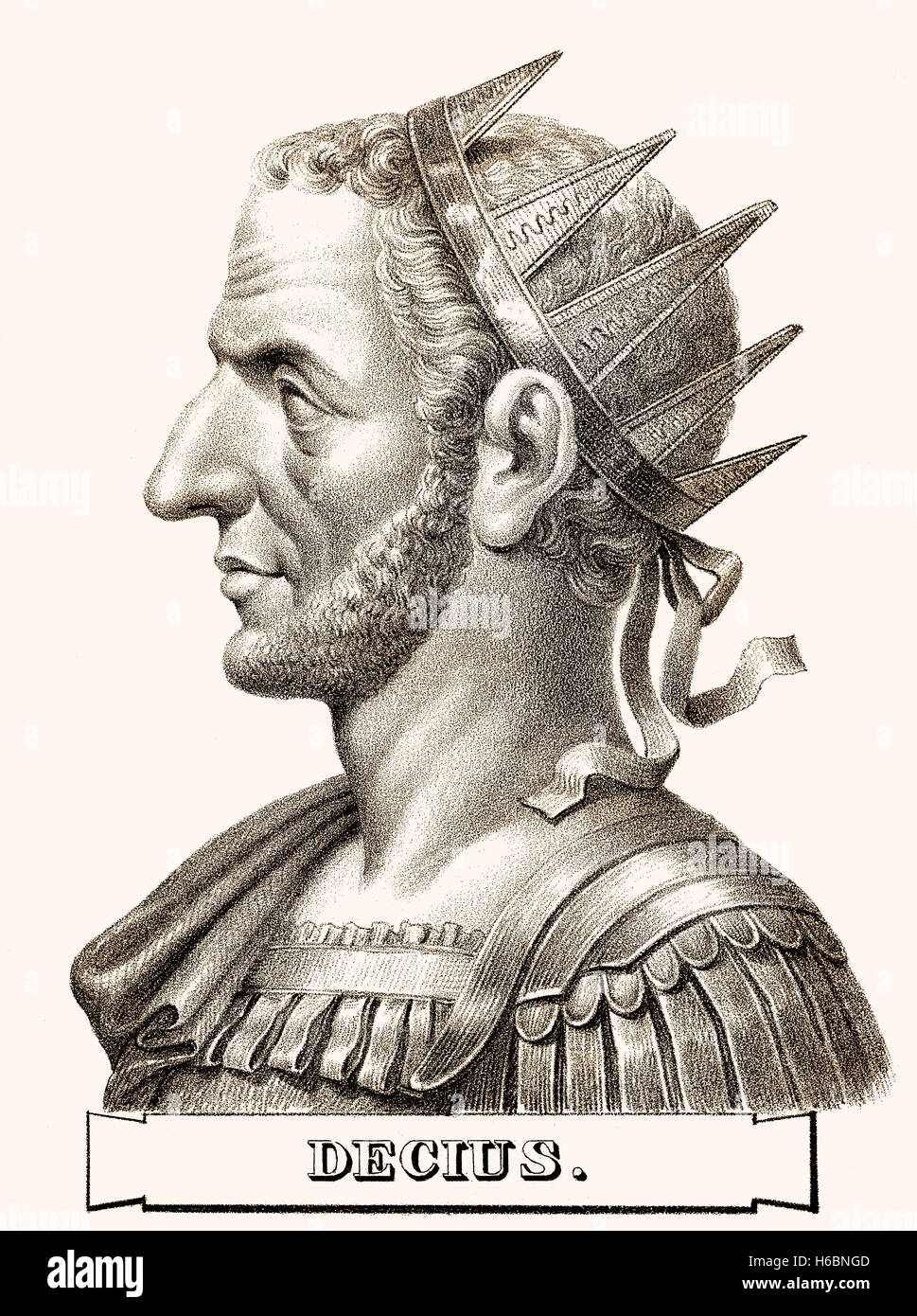 Trajan Decius, c. 201-251, Roman Emperor Stock Photo
