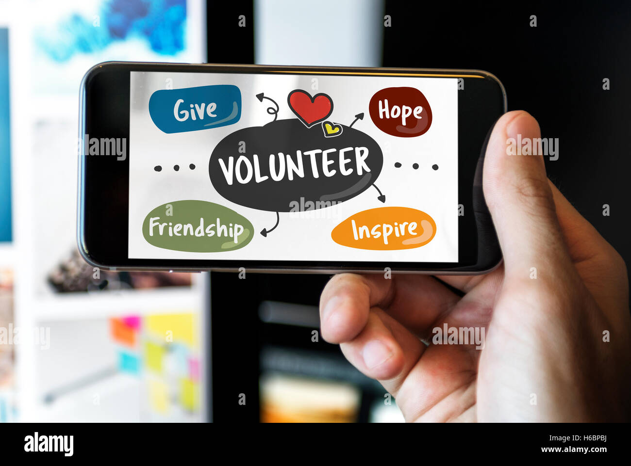 Donations Charity Volunteer Words Concept Stock Photo - Alamy
