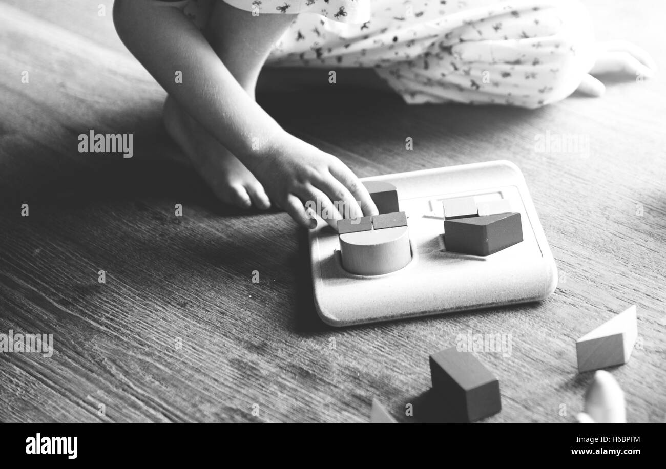 Little Girl Child Development Knowledge Education Concept Stock Photo