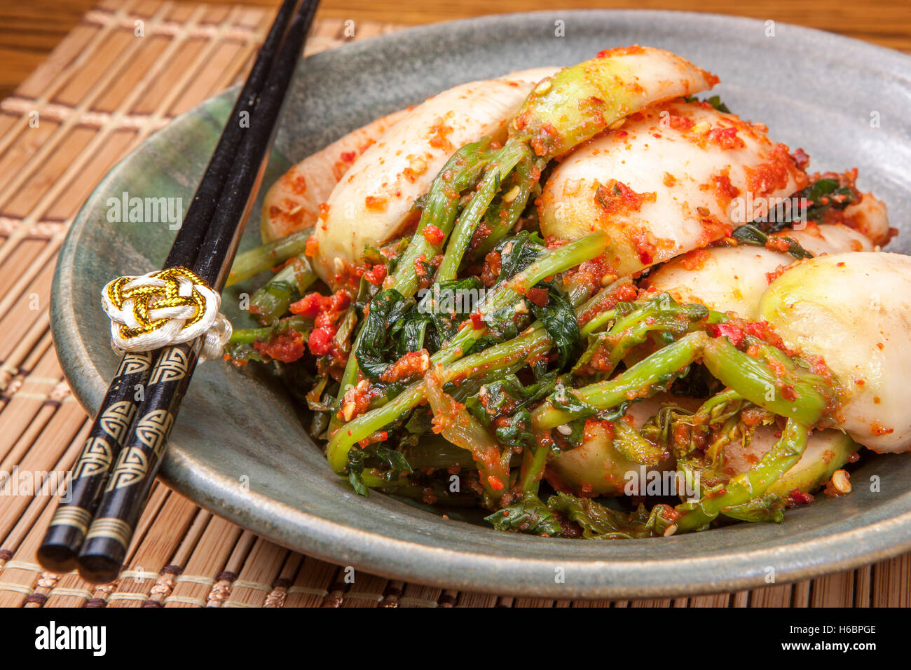 Korean dish called radish kimchi Stock Photo Alamy