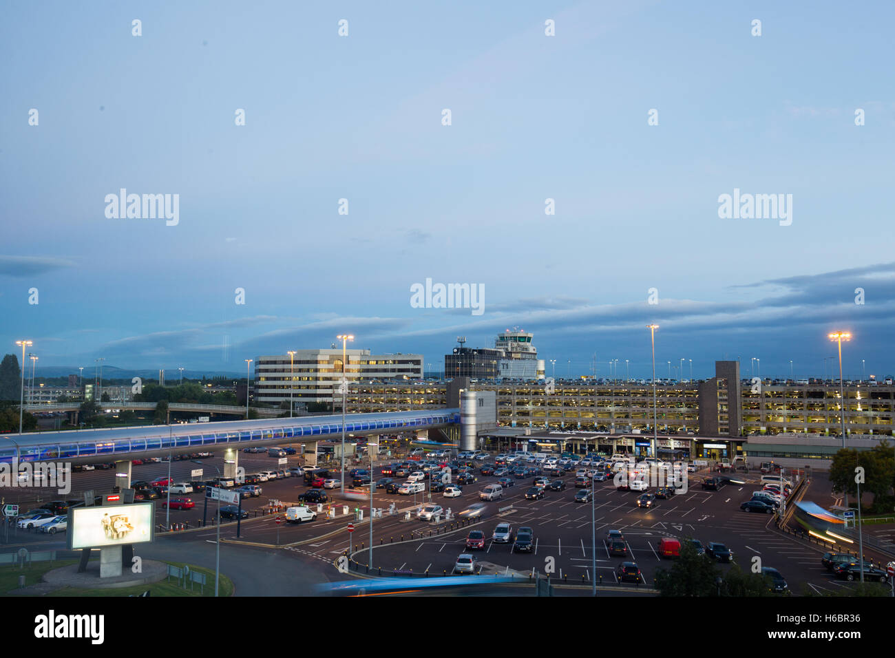 Manchester International Airport Terminal 1 viewed from the Radisson Blu hotel Manchester