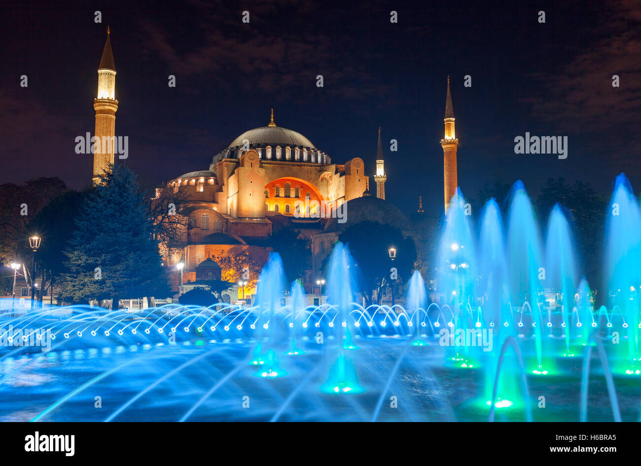 Hagia Sophia, a former Orthodox patriarchal basilica, later  mosque and now  museum in Istanbul, Turkey. Stock Photo