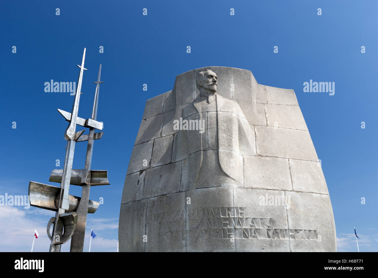 Joseph Conrad monument, Gdynia, Poland Stock Photo