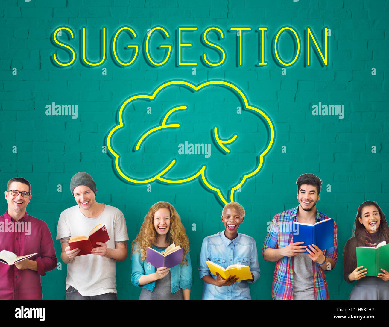 Brainstorm Ideas Sharing Solution Graphic Concept Stock Photo - Alamy
