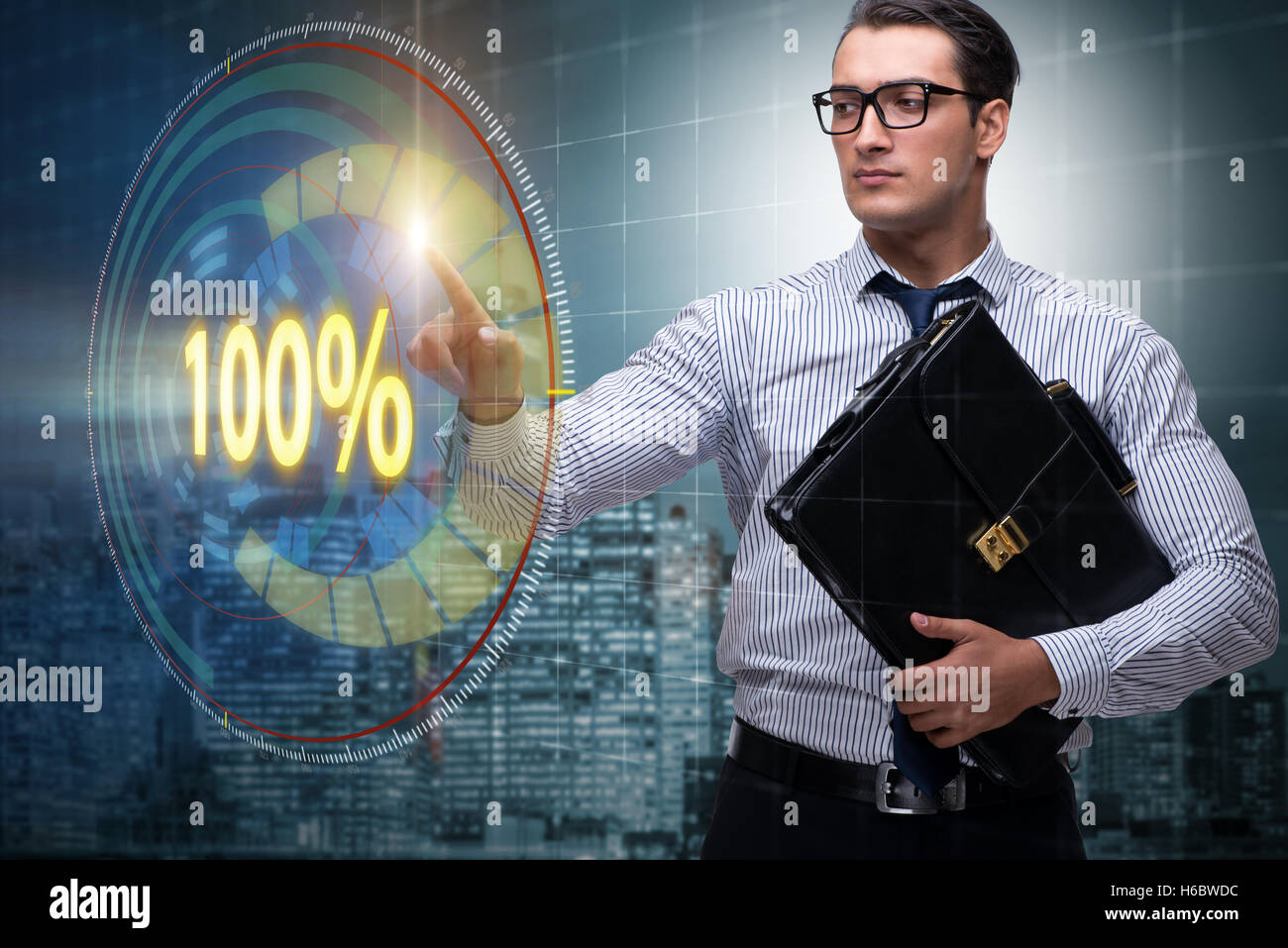 Concept of hundred percent 100 Stock Photo - Alamy