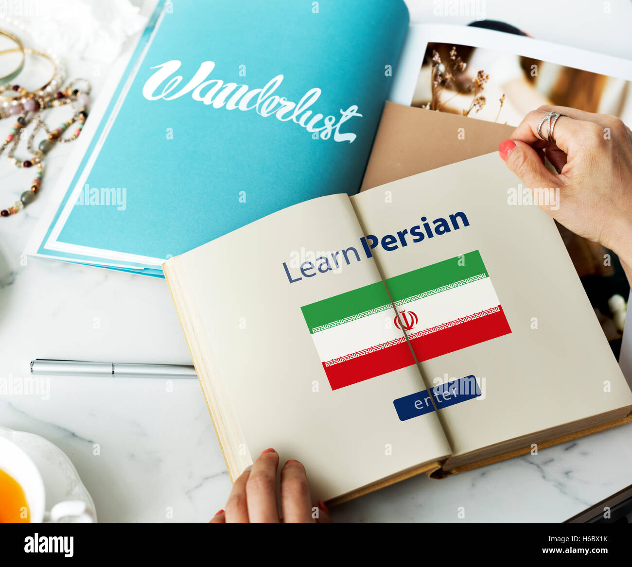 Learn Persian Language Online Education Concept Stock Photo - Alamy