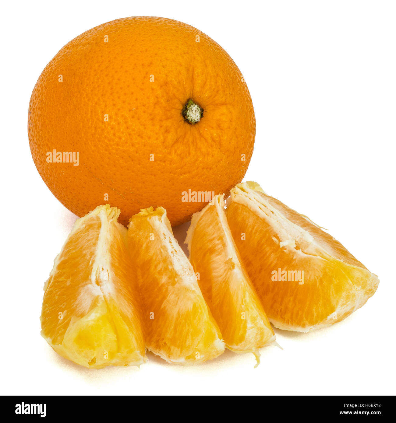 Super Ripe Orange Slice of ripe orange, isolated on white background Stock Photo - Alamy