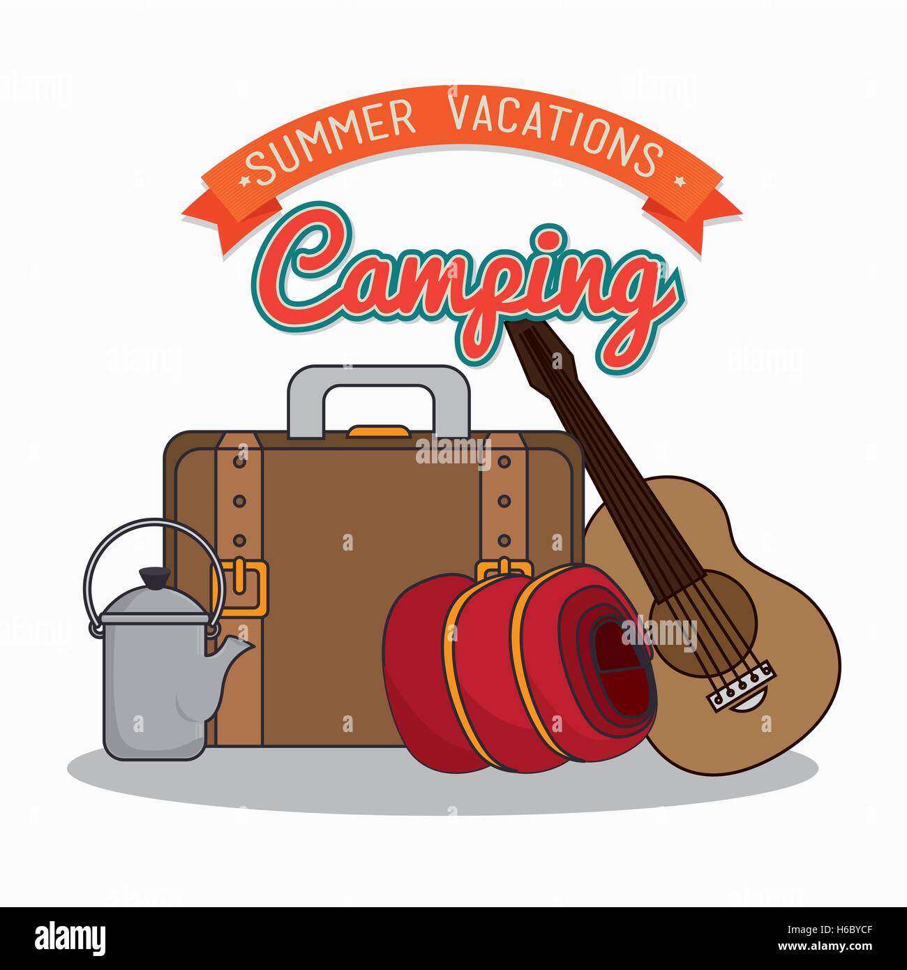 camping equipment set icons Stock Vector Image & Art - Alamy