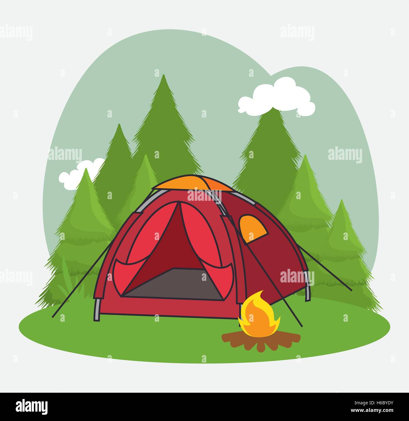 tent camping isolated icon Stock Vector Image & Art - Alamy