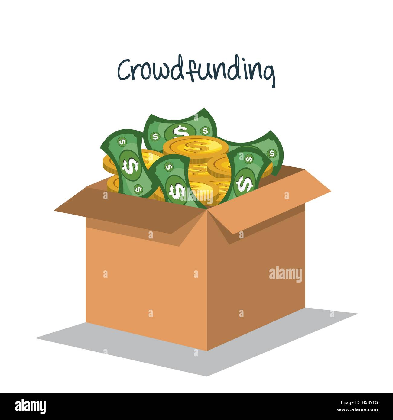 crowd funding concept icons Stock Vector Image & Art - Alamy