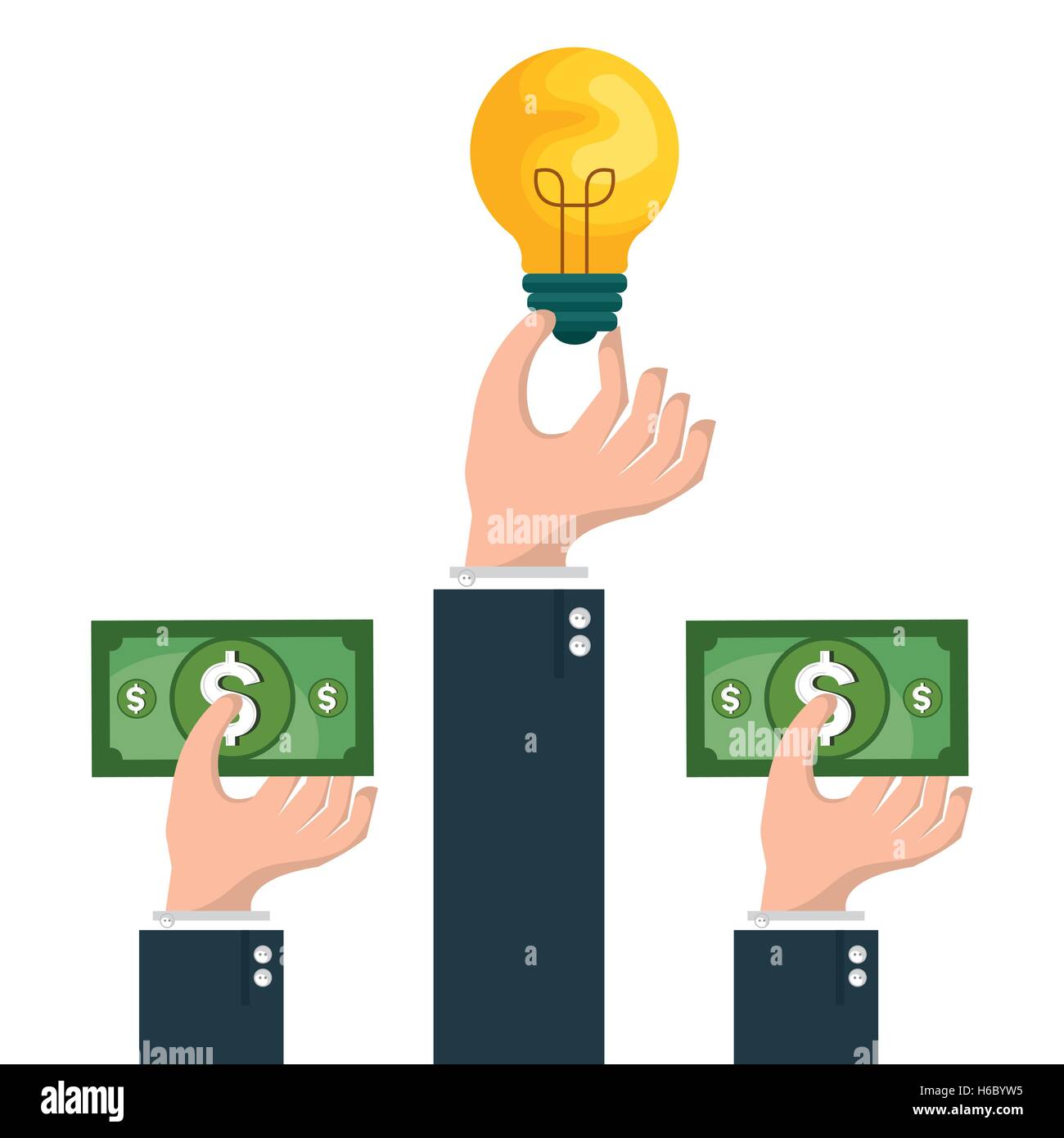 crowd funding concept icons Stock Vector Image & Art - Alamy