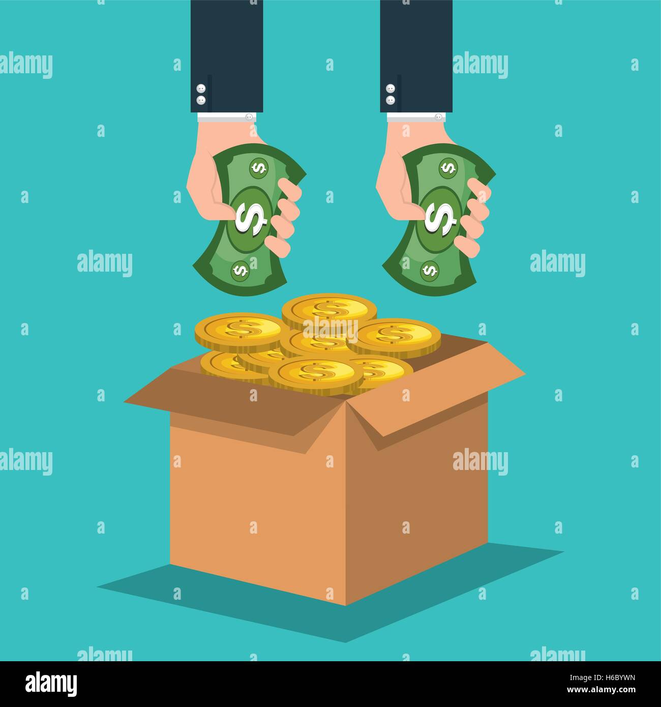 crowd funding concept icons Stock Vector Image & Art - Alamy