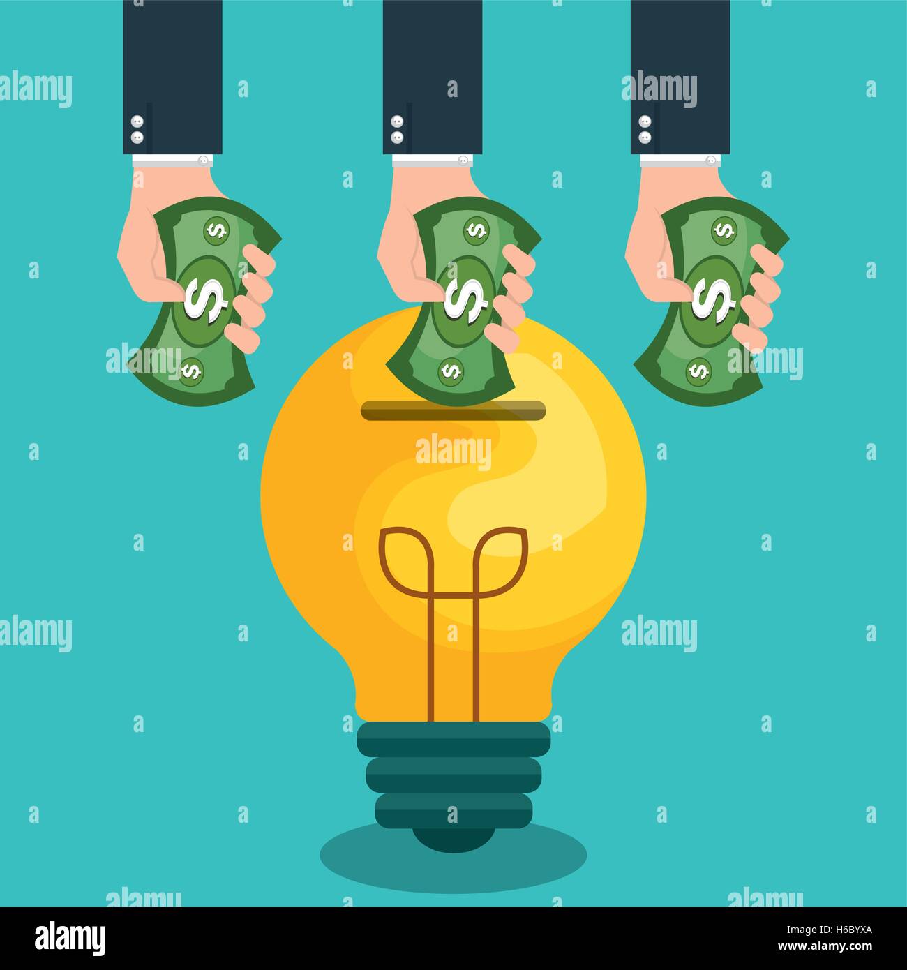 crowd funding concept icons Stock Vector Image & Art - Alamy