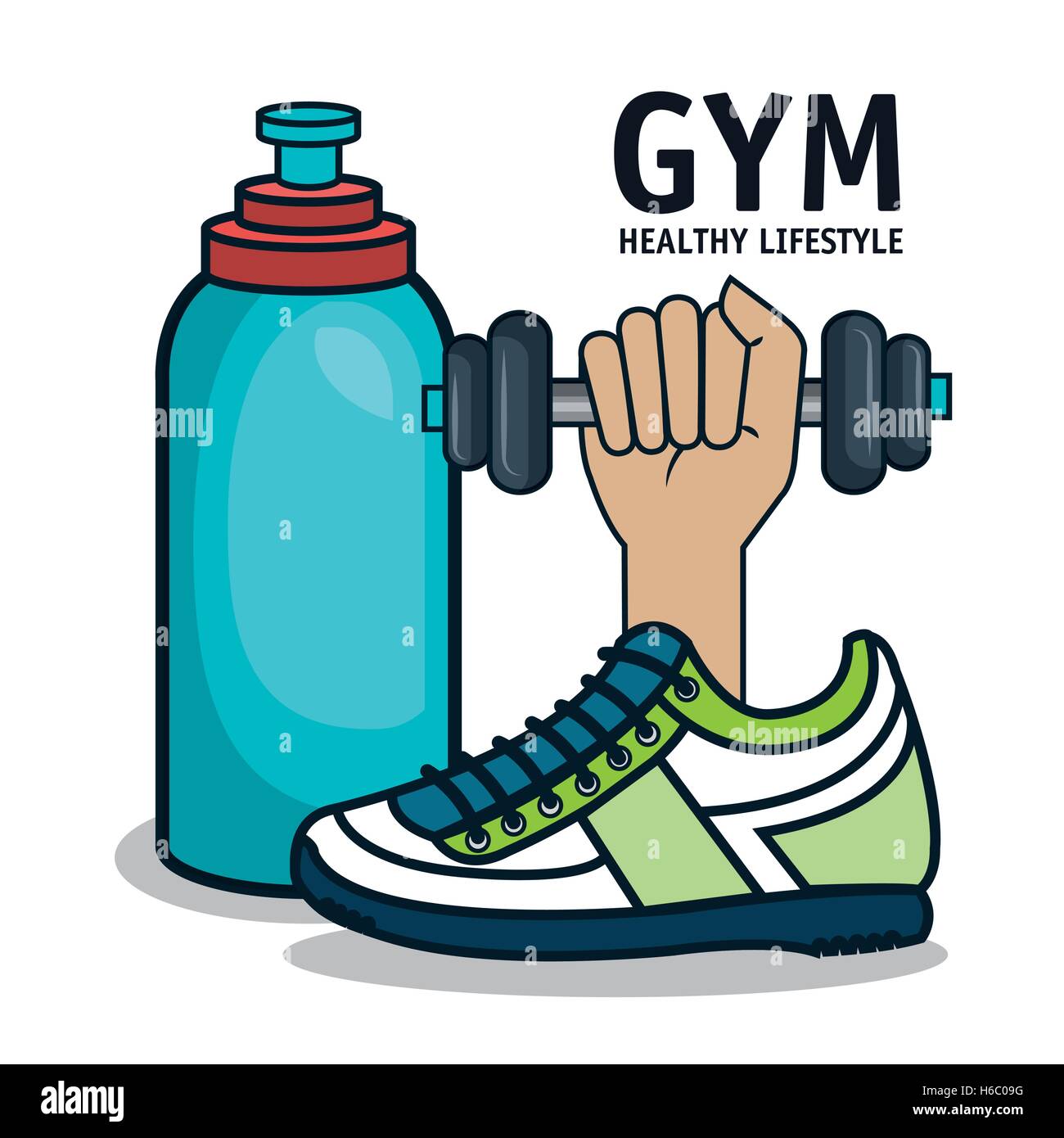 gym equipment flat icons Stock Vector Image & Art - Alamy