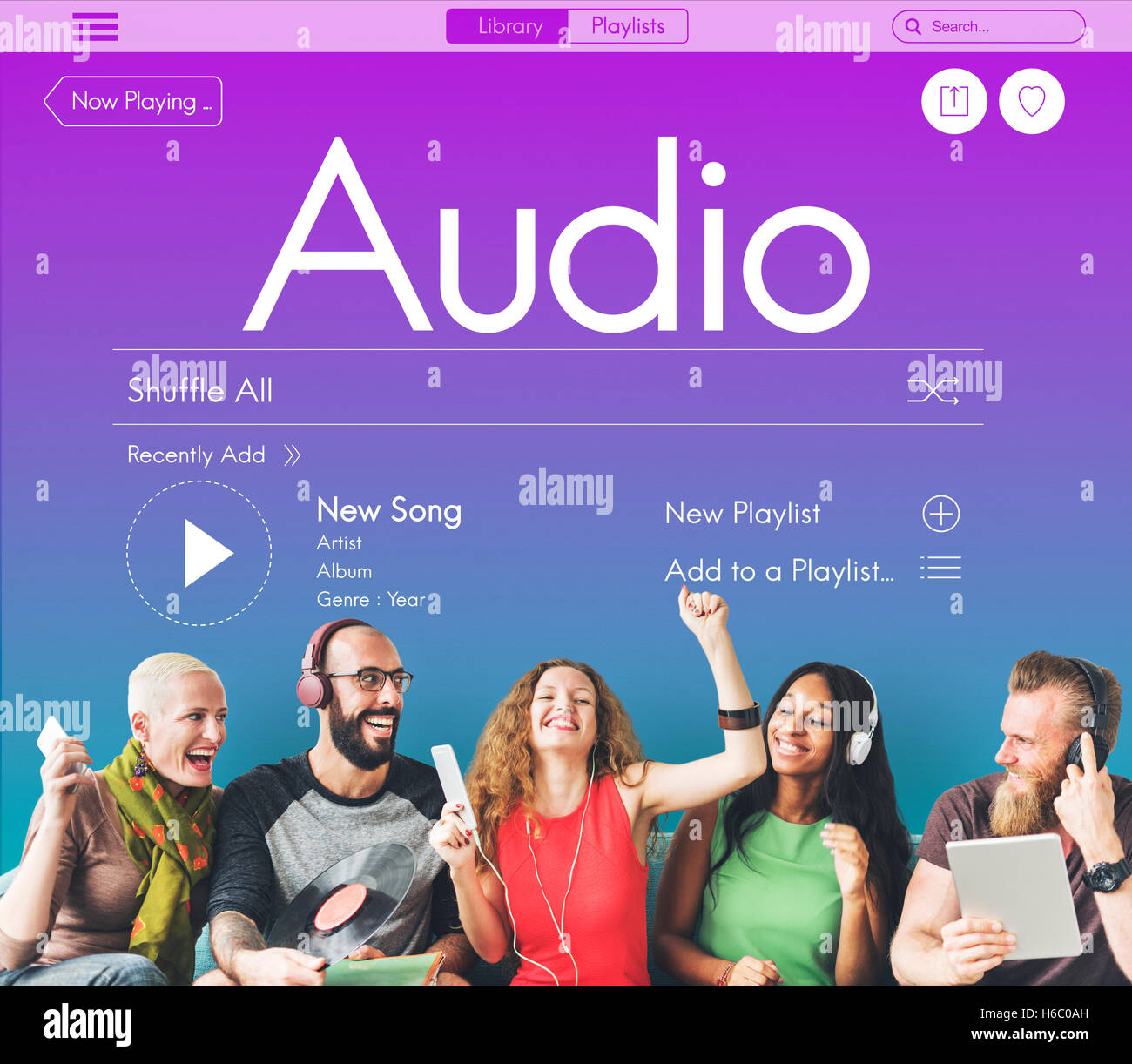 Radio Podcast Music Joy Concept Stock Photo