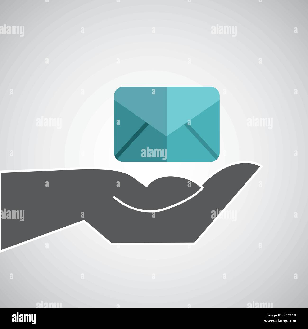 hand holding email icon Stock Vector Image & Art - Alamy
