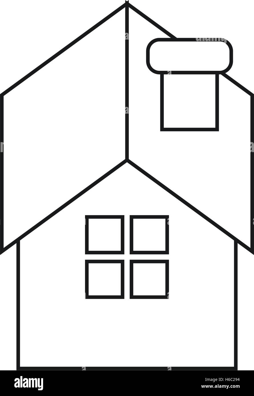 Isolated house and home building design Stock Vector Image & Art - Alamy