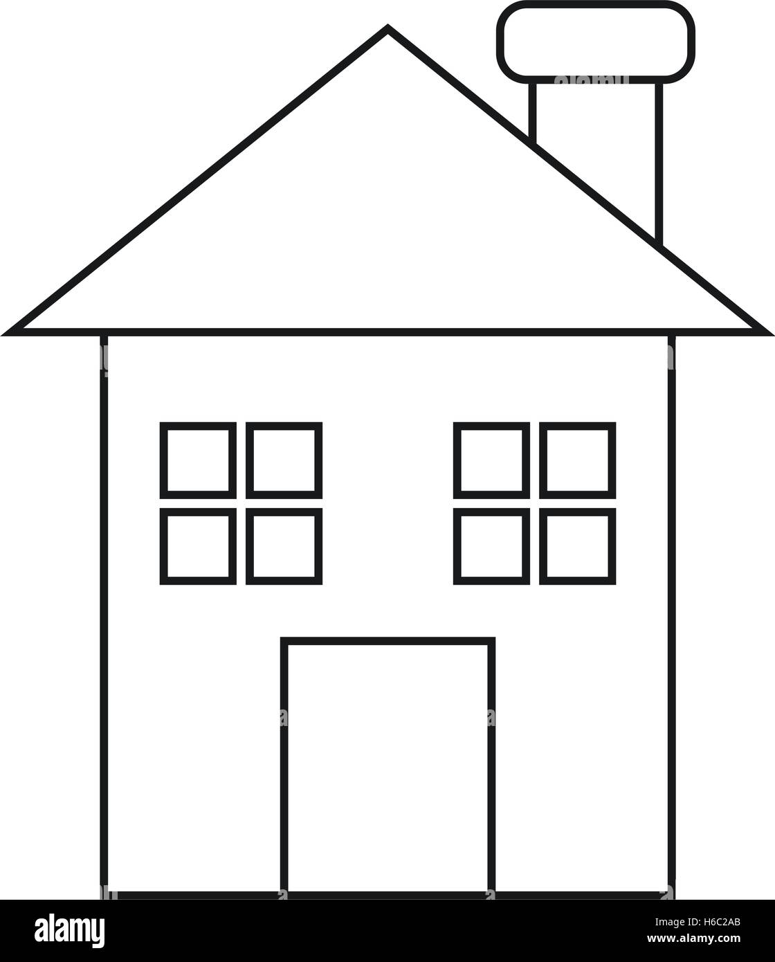 Isolated house and home building design Stock Vector Image & Art - Alamy