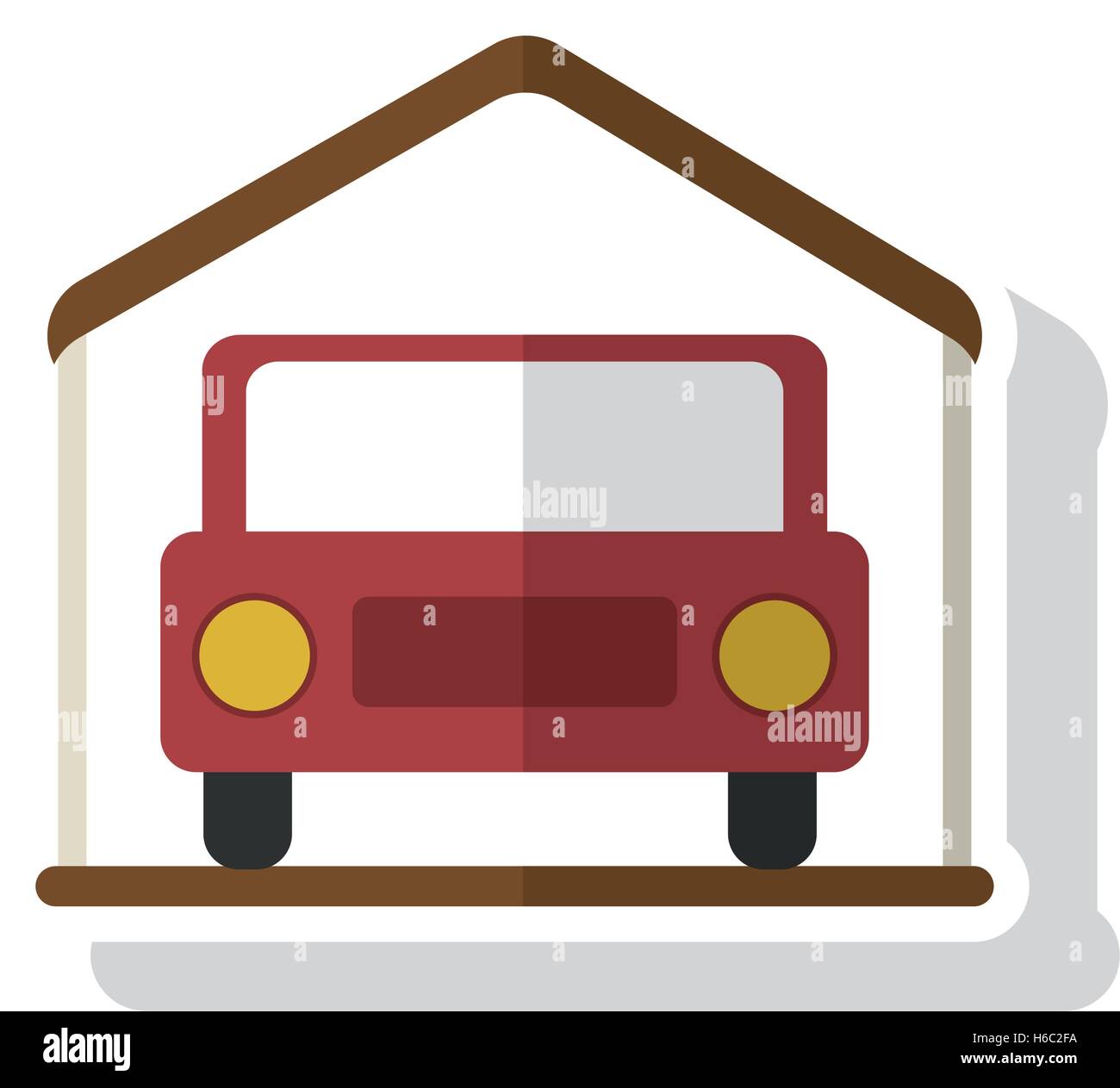 Isolated car inside house design Stock Vector Image & Art Alamy