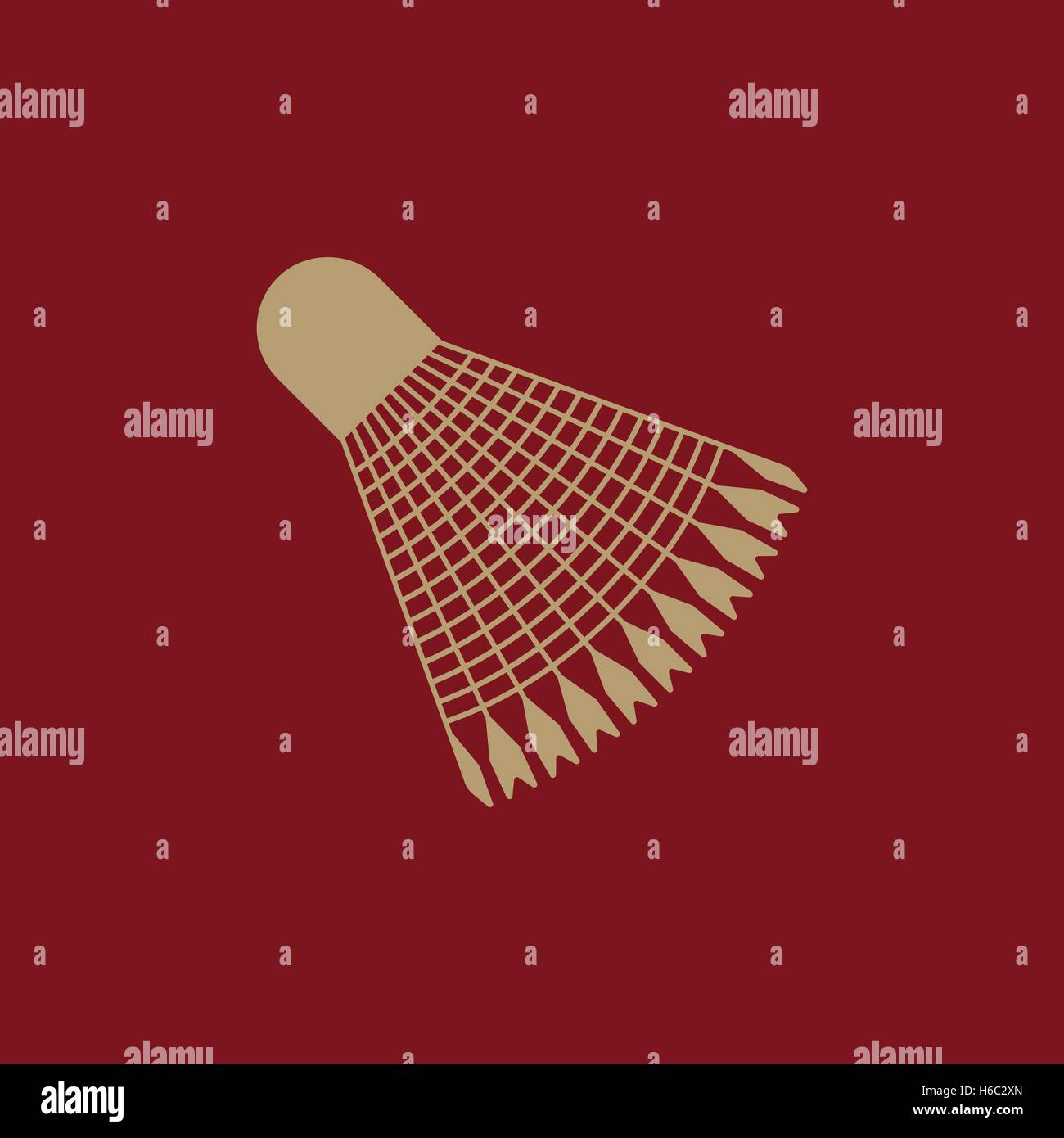 The badminton icon. Shuttlecock symbol. Flat Stock Vector Image & Art ...