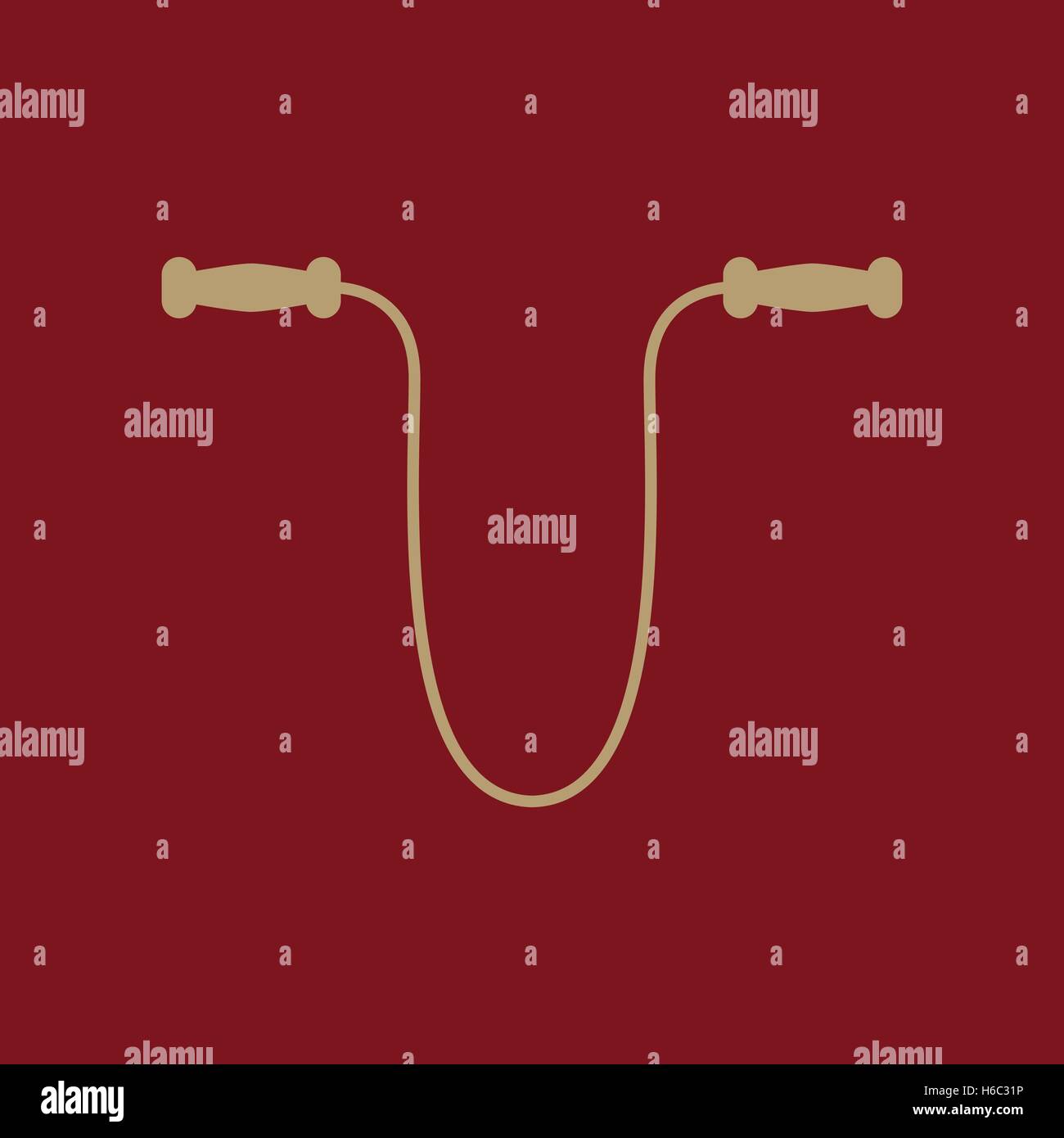 The skipping rope icon. Jumping-rope symbol. Flat Stock Vector Image ...