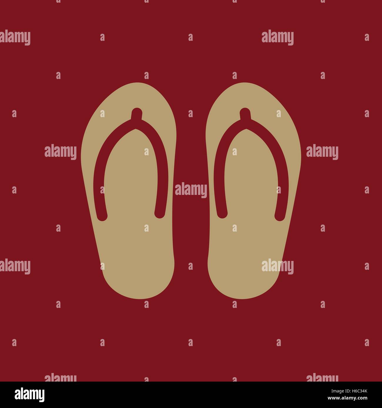 The flip flops icon. Vacation symbol. Flat Stock Vector Image & Art - Alamy