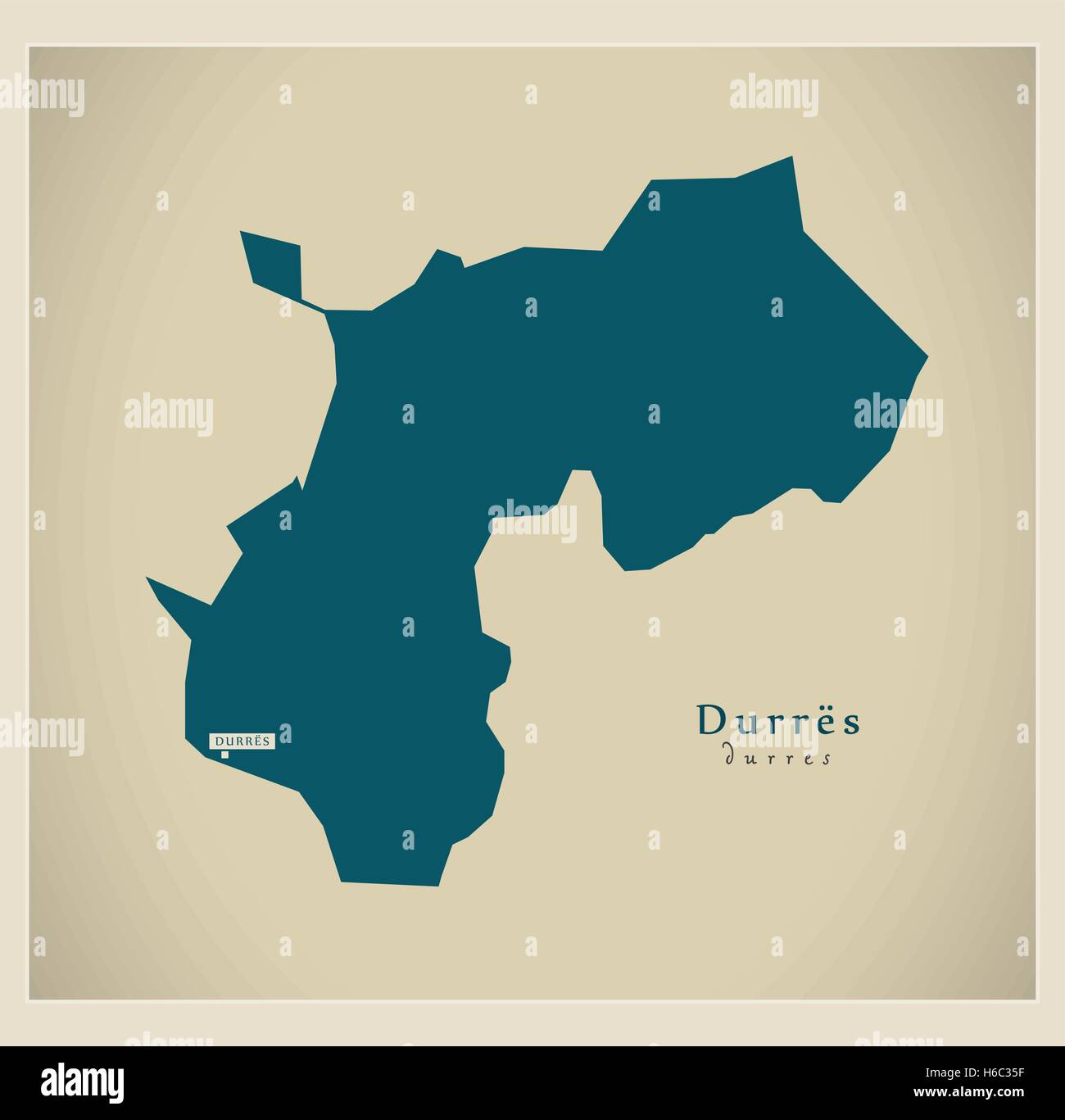 Durres silhouette map hi-res stock photography and images - Alamy