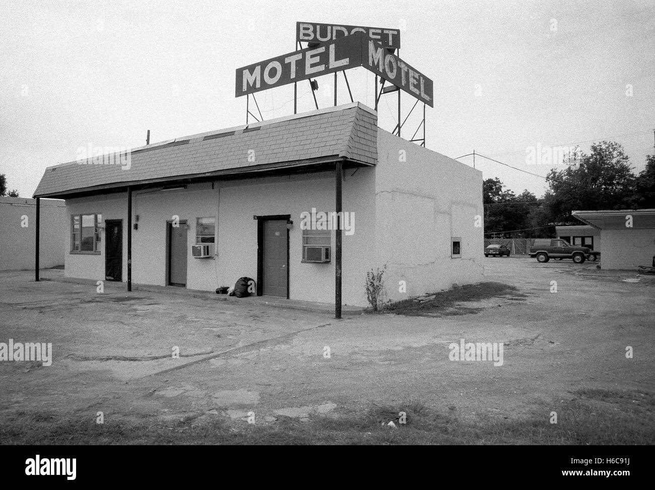 Sleazy Budget Motel in McKinney Texas, has since been demolished Stock Photo Alamy