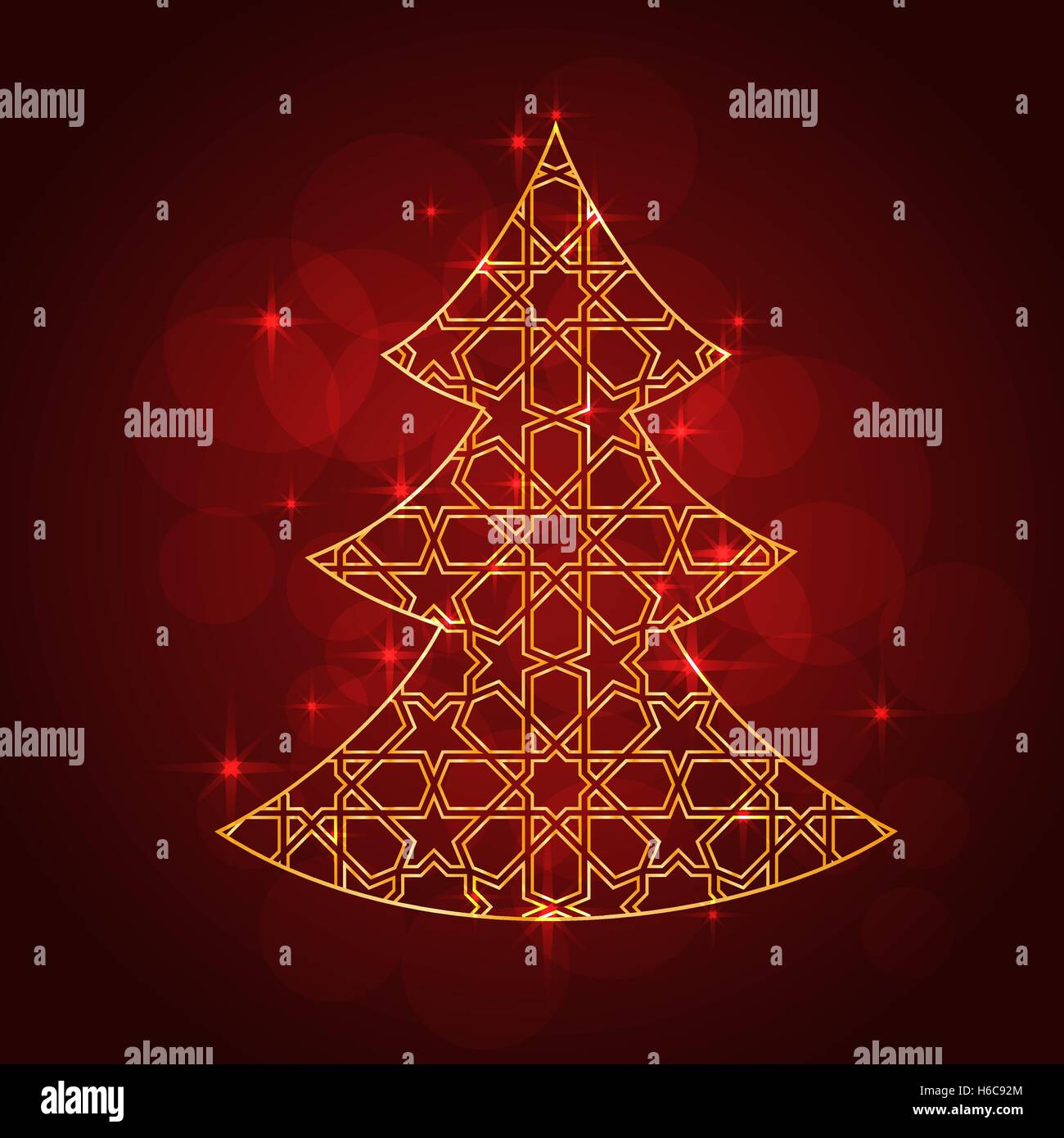 Gold christmas tree Stock Vector Image & Art - Alamy