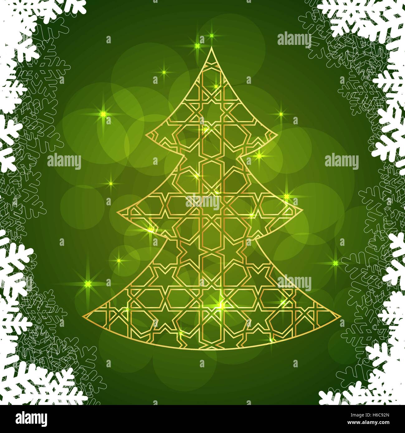 Christmas Gold Tree Stock Vector Image & Art Alamy