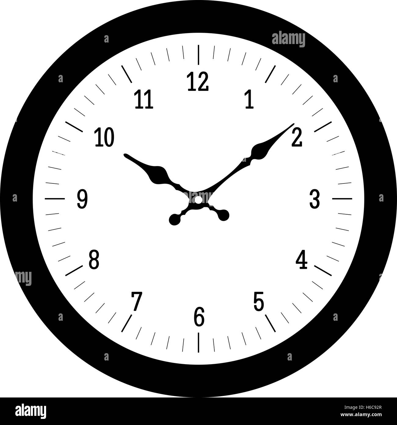 Clock on white Stock Vector Image & Art Alamy