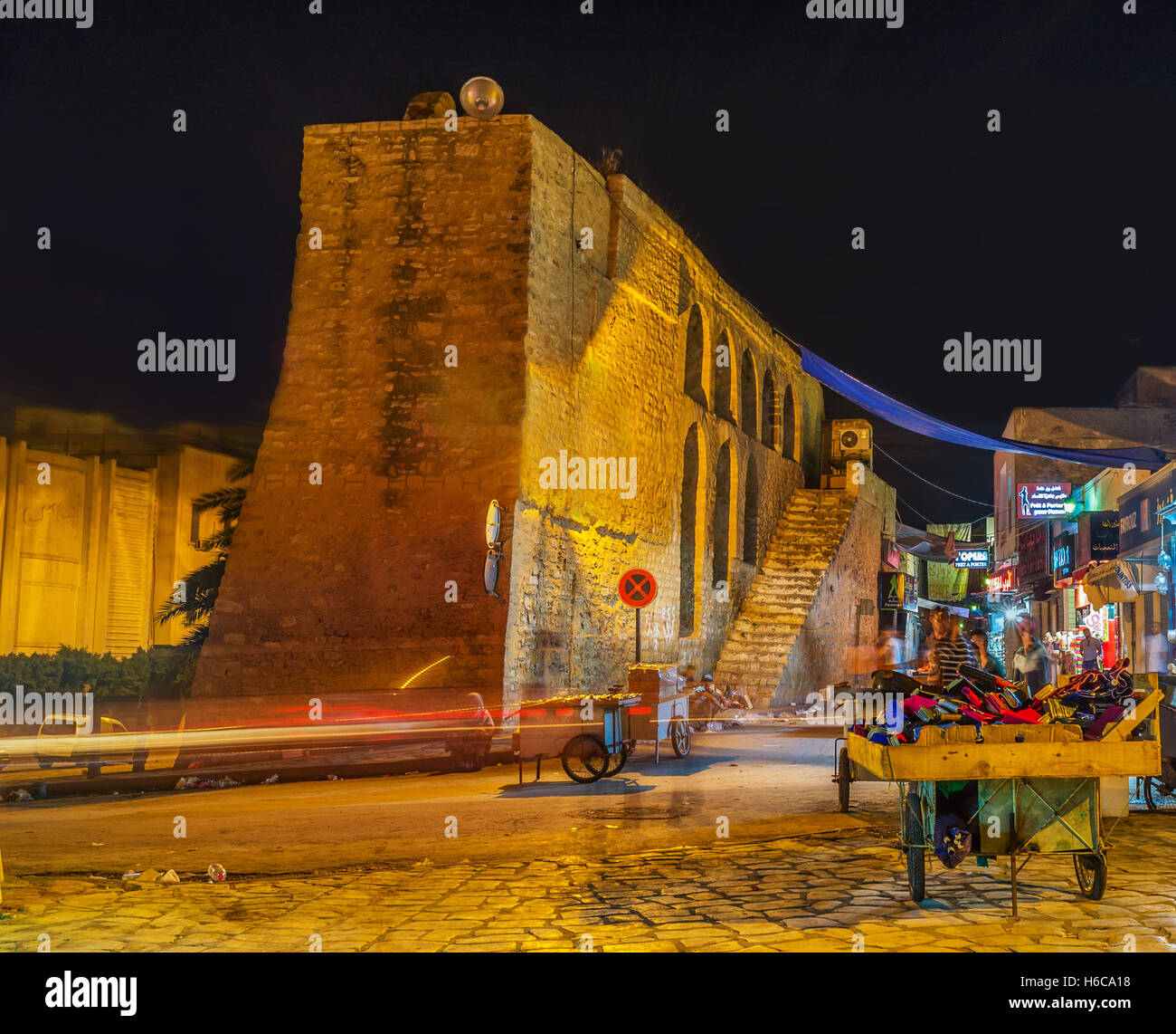 The market is still open late in the evening Stock Photo Alamy