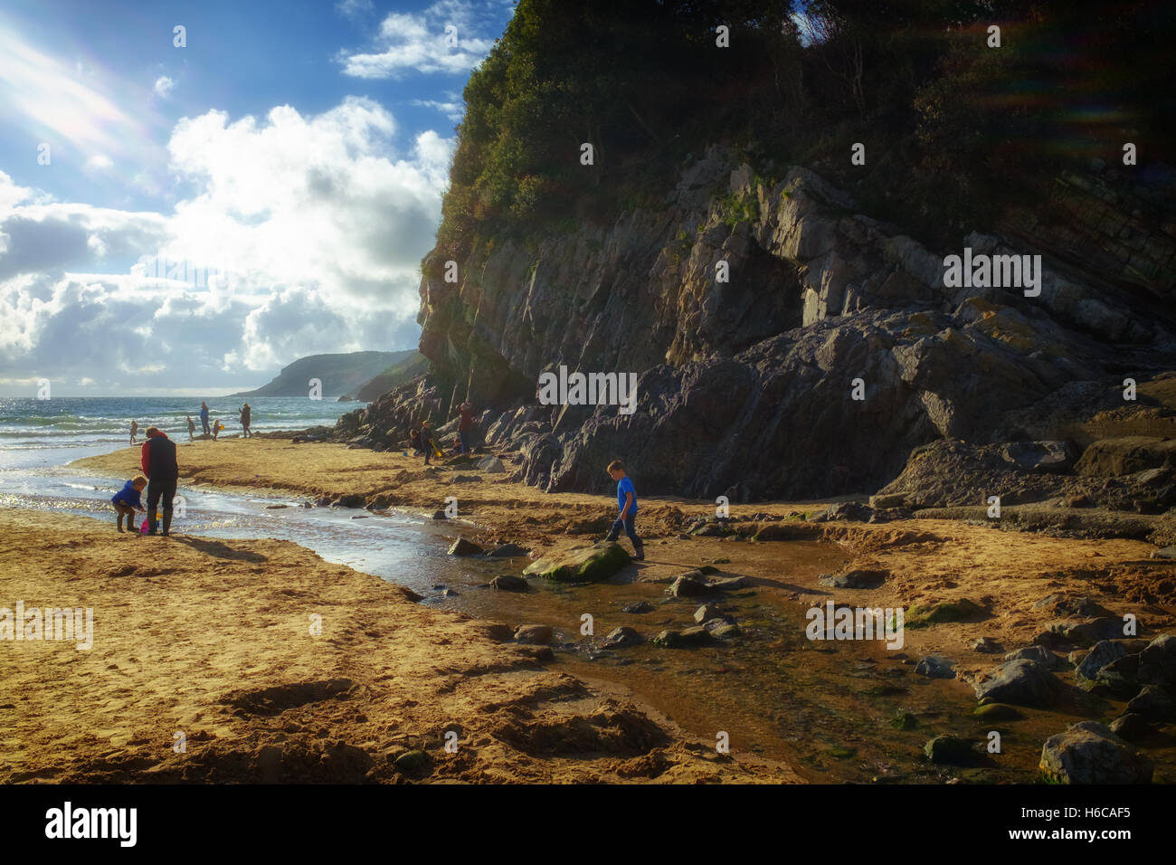 Caswell Bay, Swansea, South Wales Stock Photo Alamy