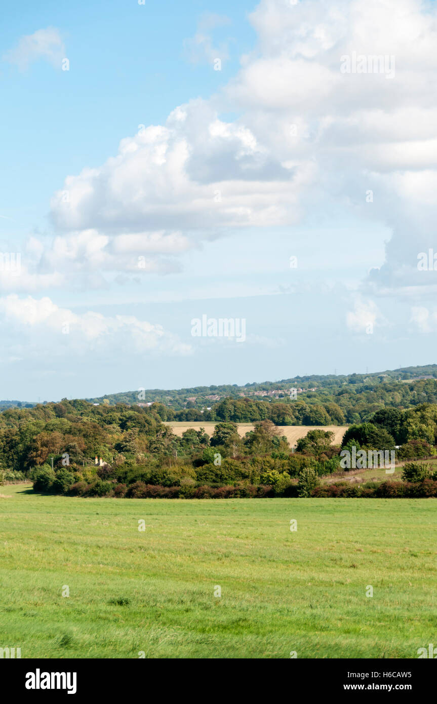 Green belt land to the south of London near Downe in Kent Stock Photo