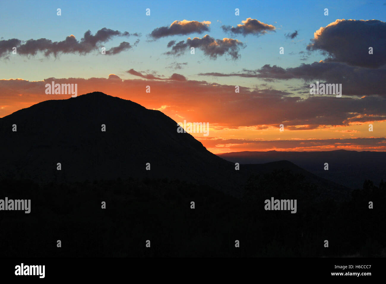 New Mexico desert sunset Stock Photo