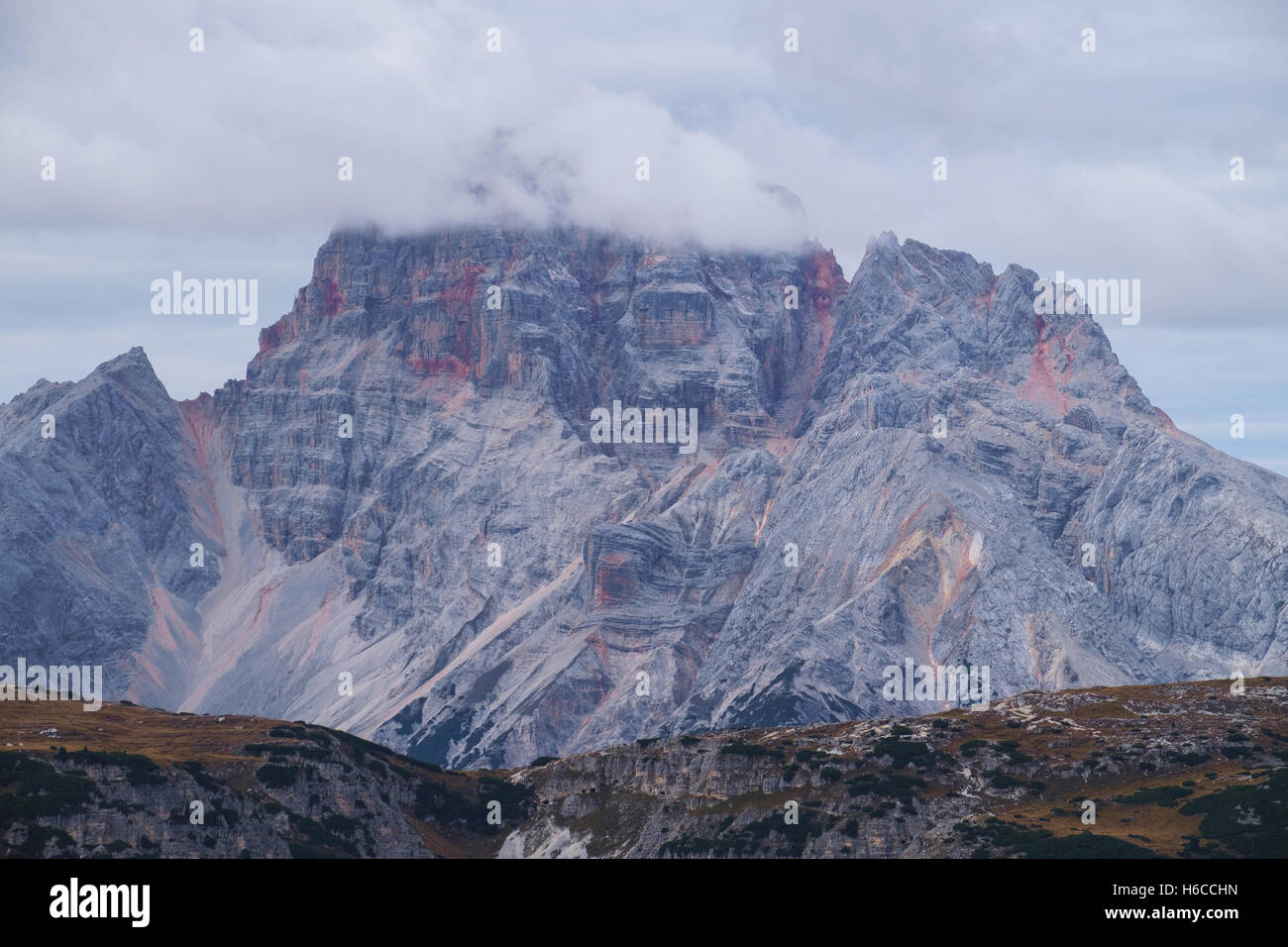 Mountains Panorama of the Dolomites with clouds.Italy Stock Photo - Alamy