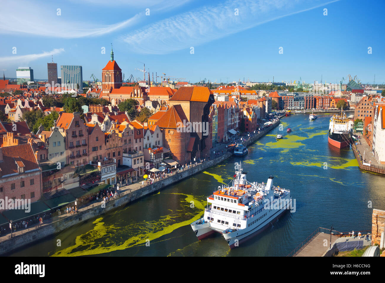 The view from above on Old Town in Gdansk, Poland. Stock Photo