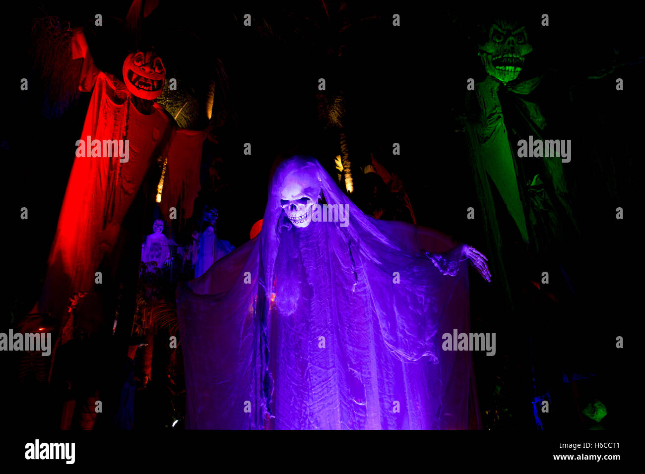 A skeleton Goblin in a Halloween decoration Stock Photo Alamy