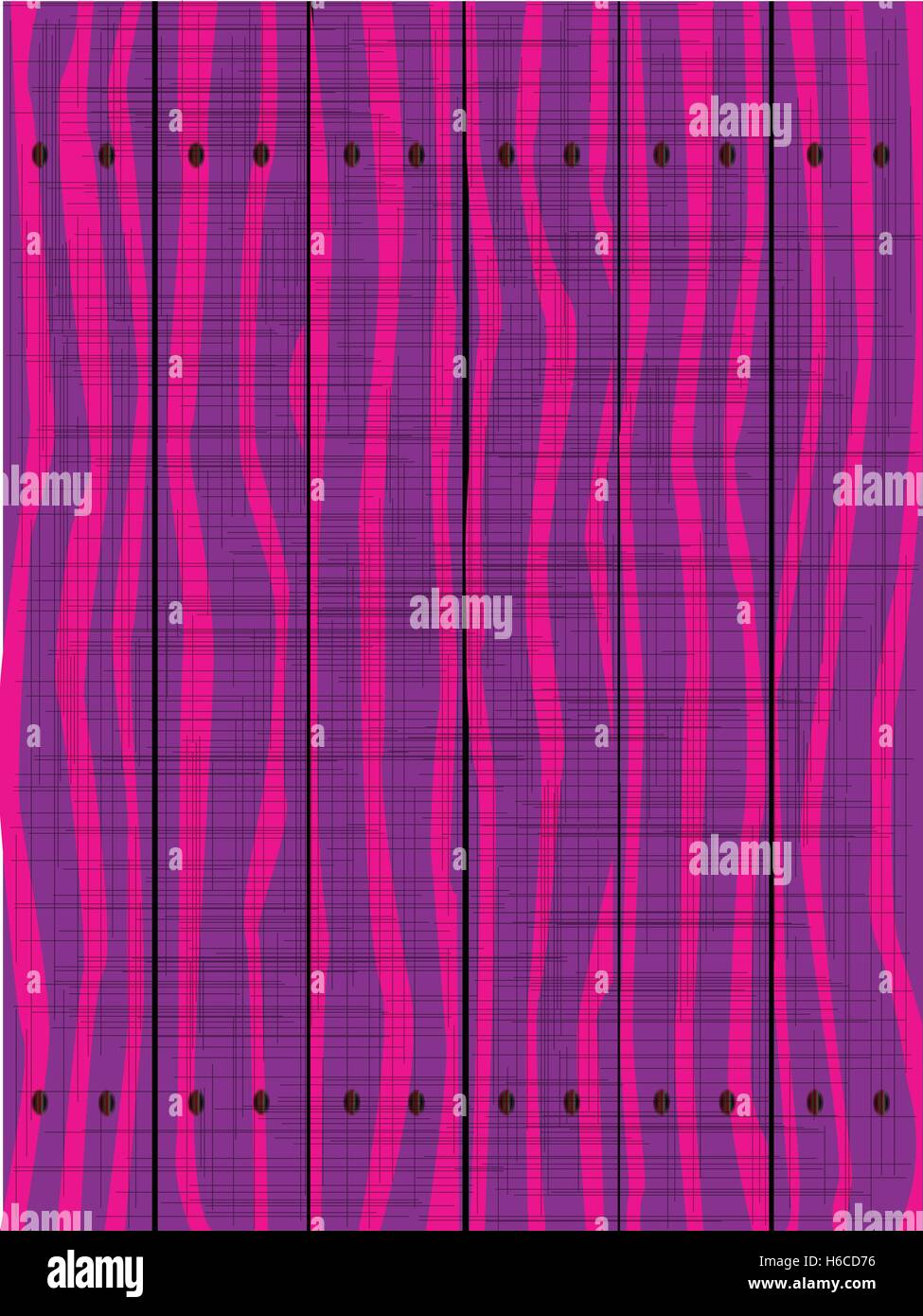 A purple fence made of wooden planks showing the wood grain and grunge ...