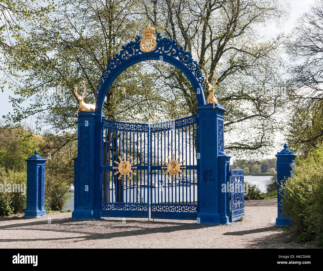 Blue Gate on the island of Djurgarden. Stockholm. Sweden Stock Photo