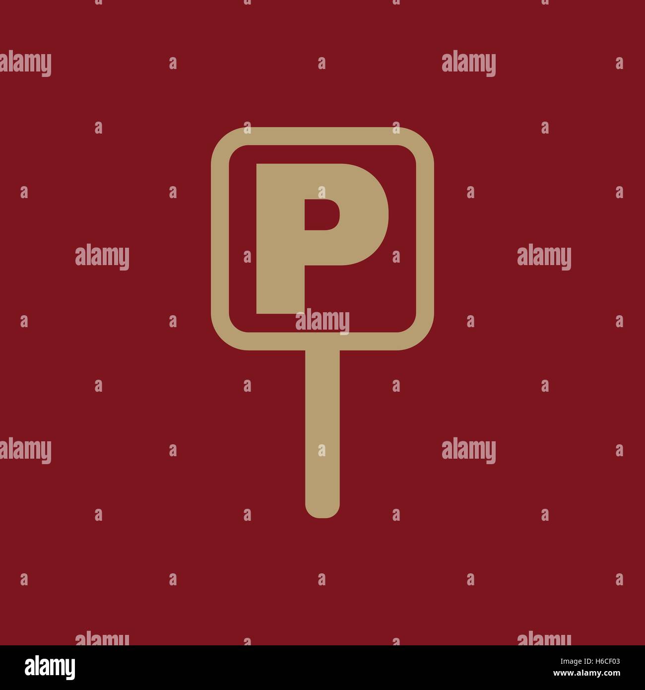 The car parking icon. Parking symbol. Flat Vector illustration Stock