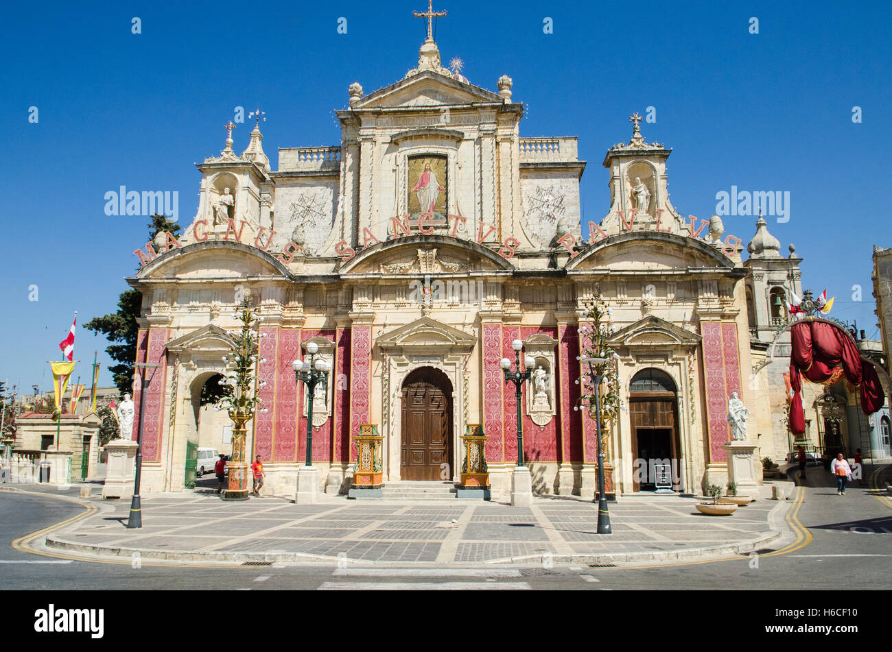 Old town Ir-Rabat in Malta Stock Photo