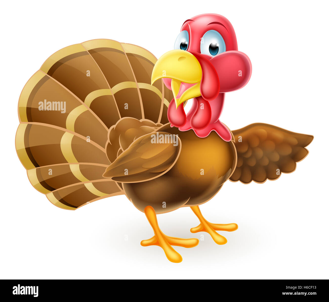 Cartoon Thanksgiving or Christmas turkey bird pointing with its wing Stock Photo - Alamy Cartoon Thanksgiving or Christmas turkey bird pointing with its wing Stock Photo - Alamy