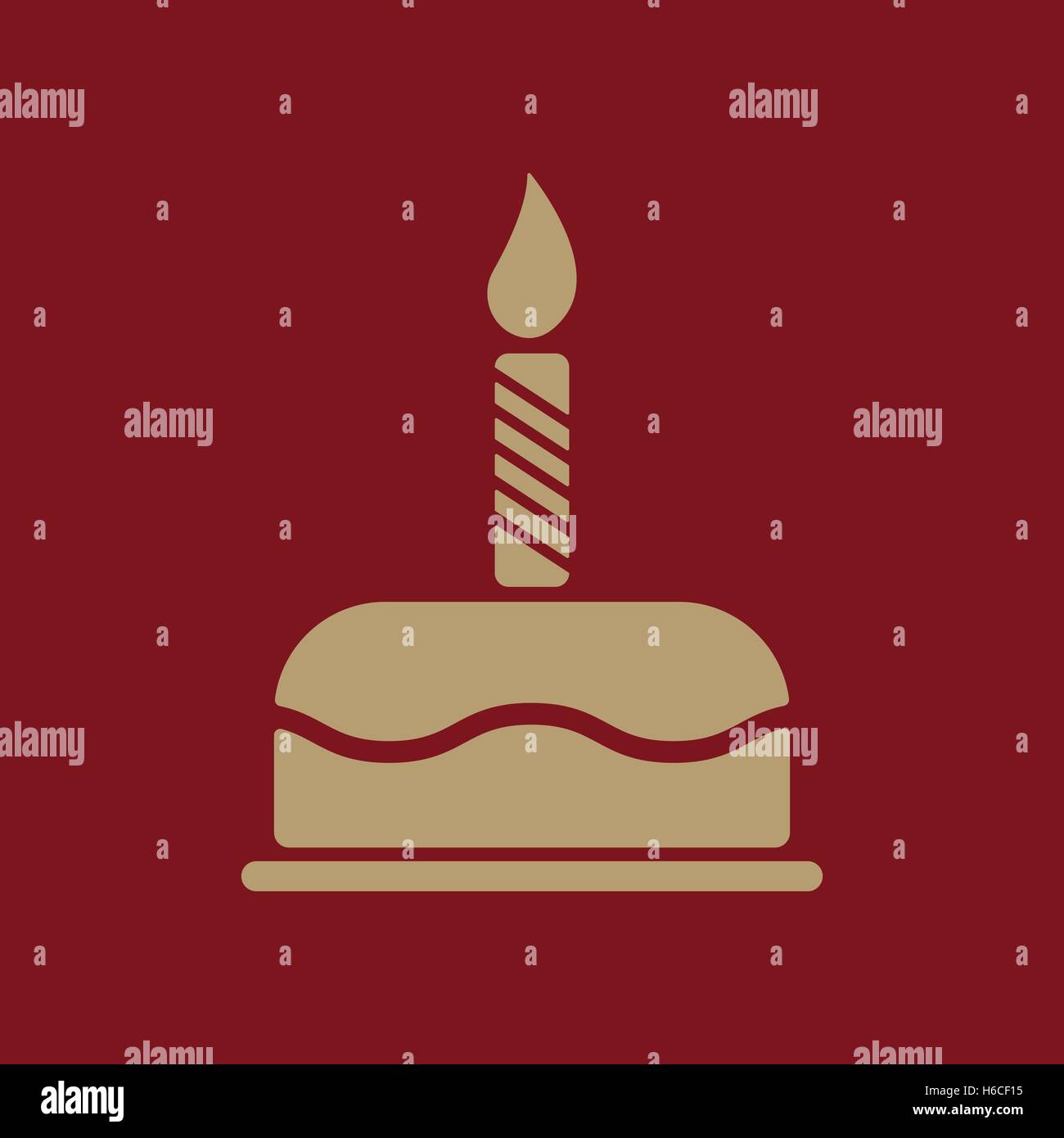 The birthday cake with candles icon. Dessert symbol. Flat Vector ...