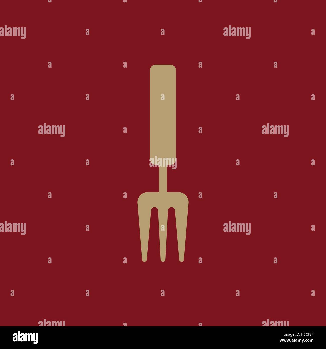 The rake icon. Raking symbol. Flat Vector illustration Stock Vector